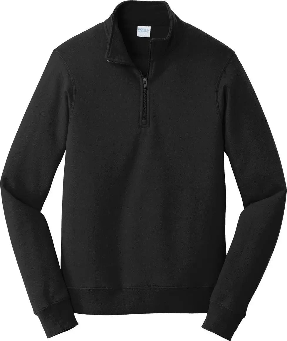 Port & Company Pc850q co Fan Favorite Fleece 1/4-zip Pullover Sweatshirt - Jet Black