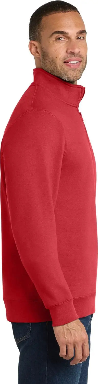 Port & Company Pc850q co Fan Favorite Fleece 1/4-zip Pullover Sweatshirt - Bright Red