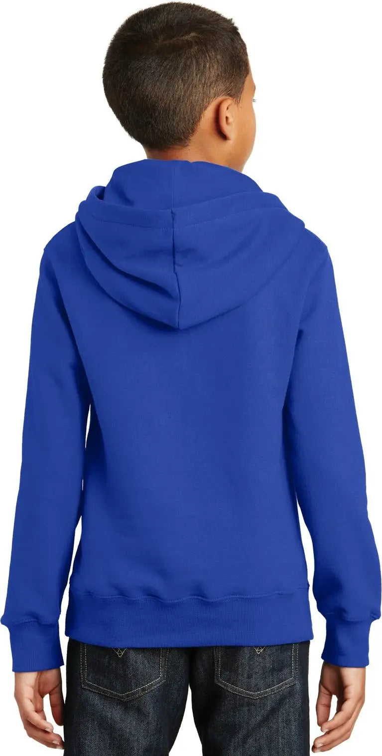 Port & Company Pc850yh co Youth Fan Favorite Fleece Pullover Hooded Sweatshirt - True Royal