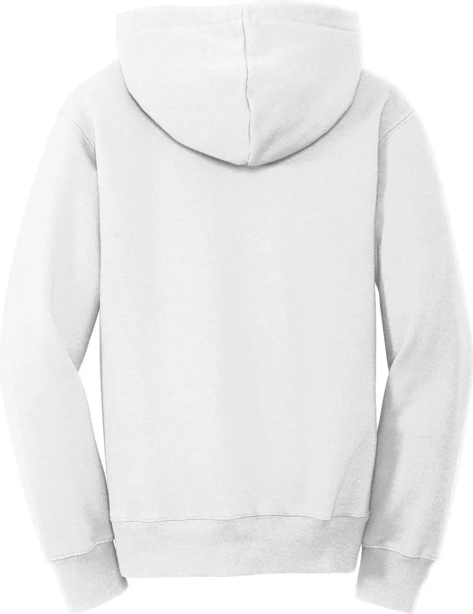 Port & Company Pc850yh co Youth Fan Favorite Fleece Pullover Hooded Sweatshirt - White