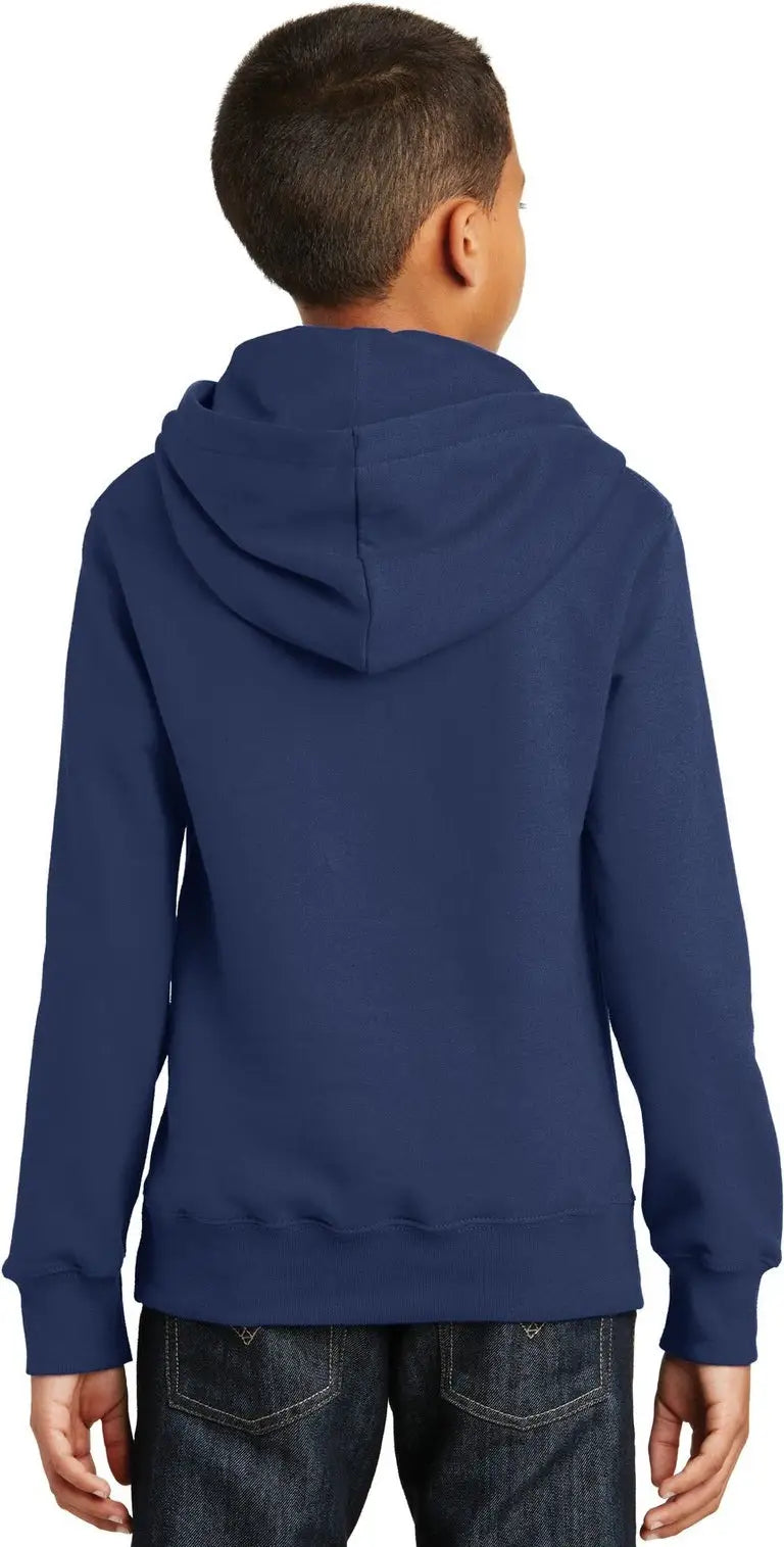 Port & Company Pc850yh co Youth Fan Favorite Fleece Pullover Hooded Sweatshirt - Team Navy