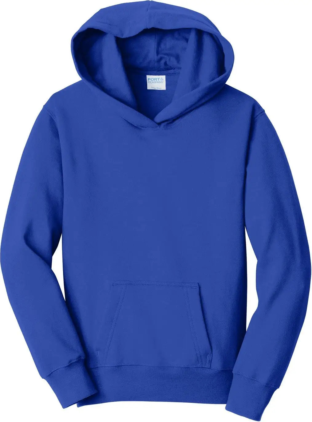 Port & Company Pc850yh co Youth Fan Favorite Fleece Pullover Hooded Sweatshirt - True Royal