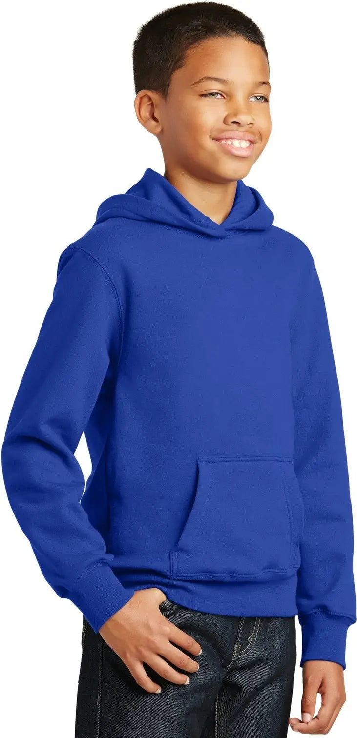 Port & Company Pc850yh co Youth Fan Favorite Fleece Pullover Hooded Sweatshirt - True Royal