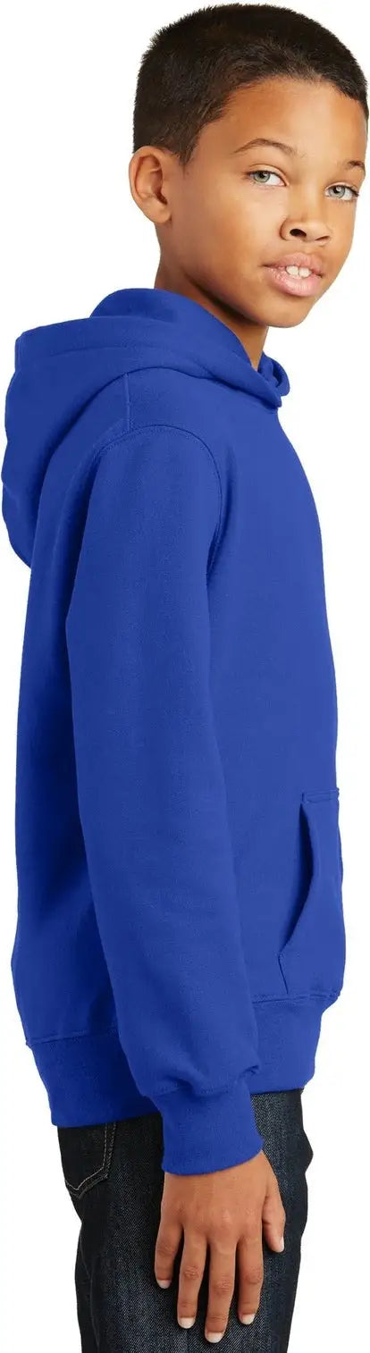 Port & Company Pc850yh co Youth Fan Favorite Fleece Pullover Hooded Sweatshirt - True Royal