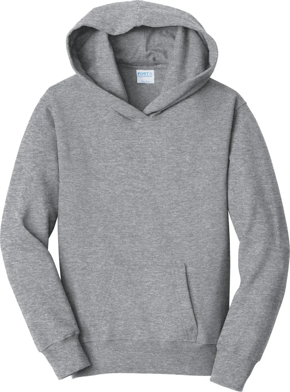 Port & Company Pc850yh co Youth Fan Favorite Fleece Pullover Hooded Sweatshirt - Athletic Heather