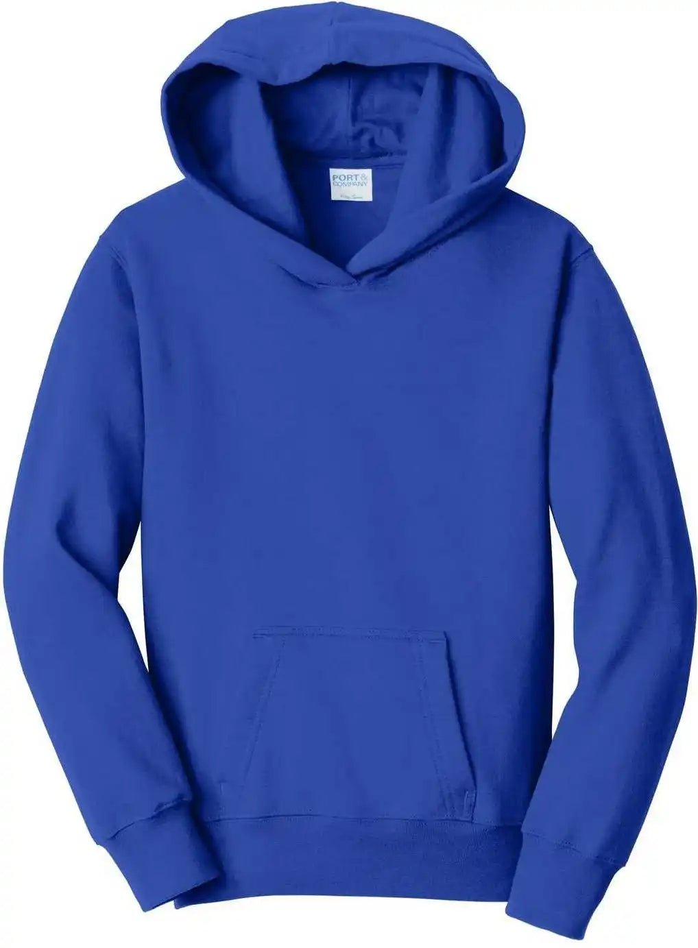 Port &amp; Company Pc850yh Youth Fan Favorite Fleece Pullover Hooded Sweatshirt - True Royal