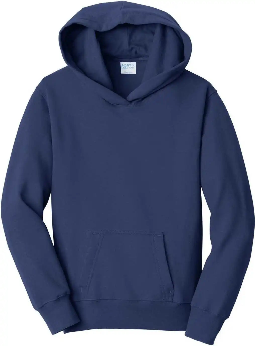 Port &amp; Company Pc850yh Youth Fan Favorite Fleece Pullover Hooded Sweatshirt - Team Navy