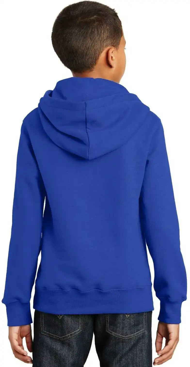 Port & Company Pc850yh Youth Fan Favorite Fleece Pullover Hooded Sweatshirt True Royal