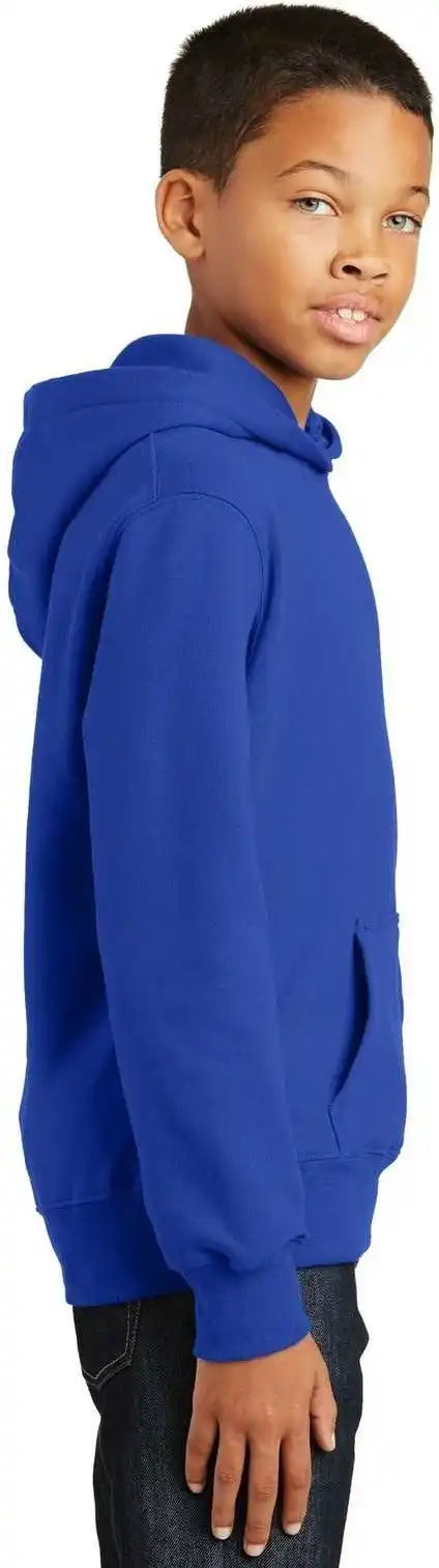 Port &amp; Company Pc850yh Youth Fan Favorite Fleece Pullover Hooded Sweatshirt - True Royal