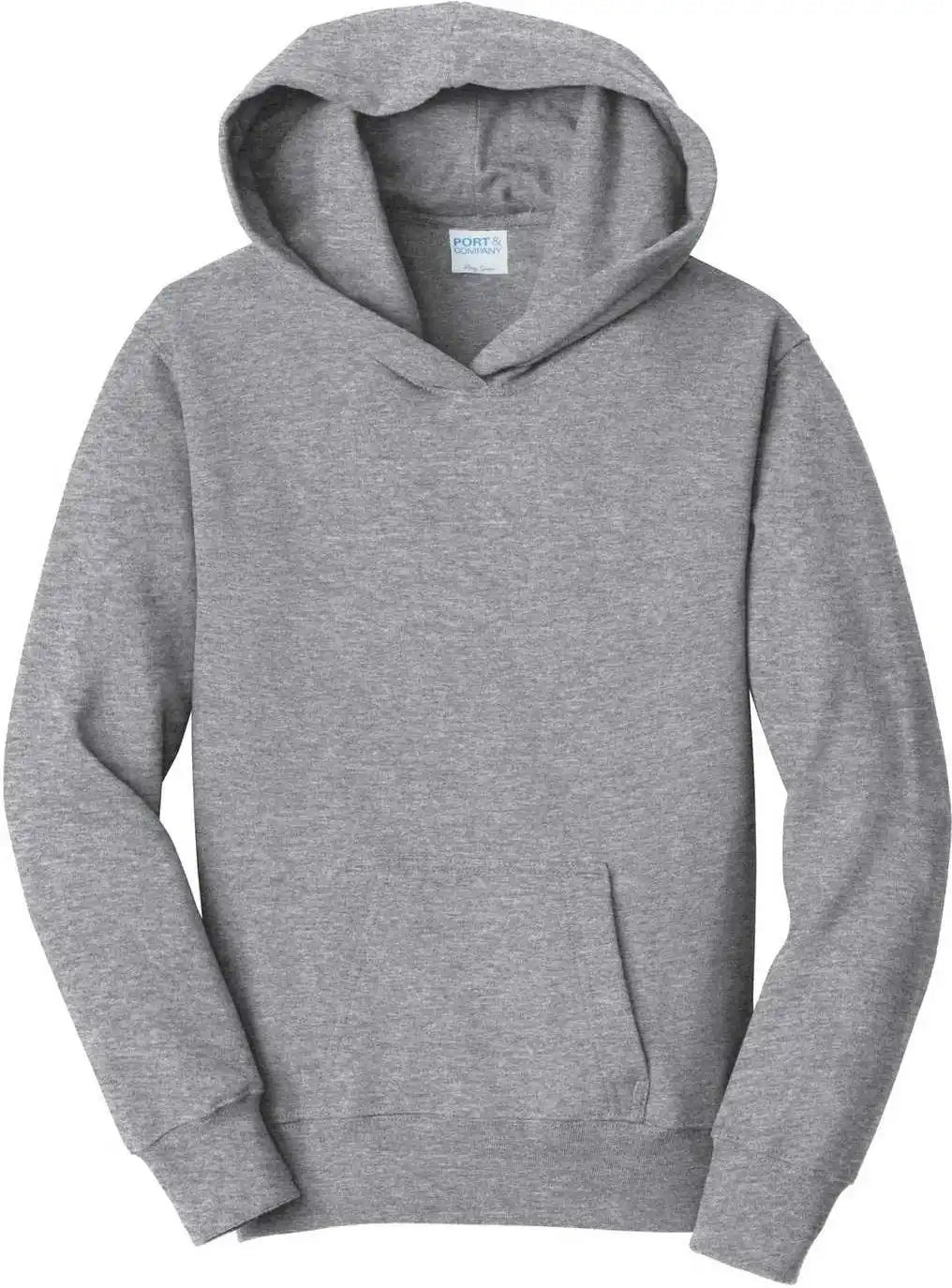 Port &amp; Company Pc850yh Youth Fan Favorite Fleece Pullover Hooded Sweatshirt Athletic Heather