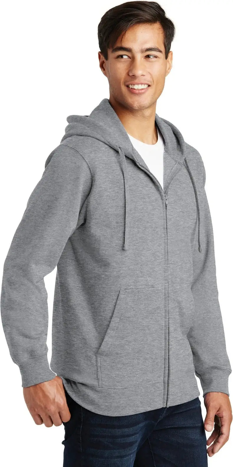 Port & Company Pc850zh co Fan Favorite Fleece Full-zip Hooded Sweatshirt - Athletic Heather