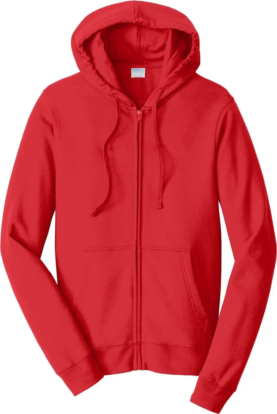 Port & Company Pc850zh co Fan Favorite Fleece Full-zip Hooded Sweatshirt - Bright Red
