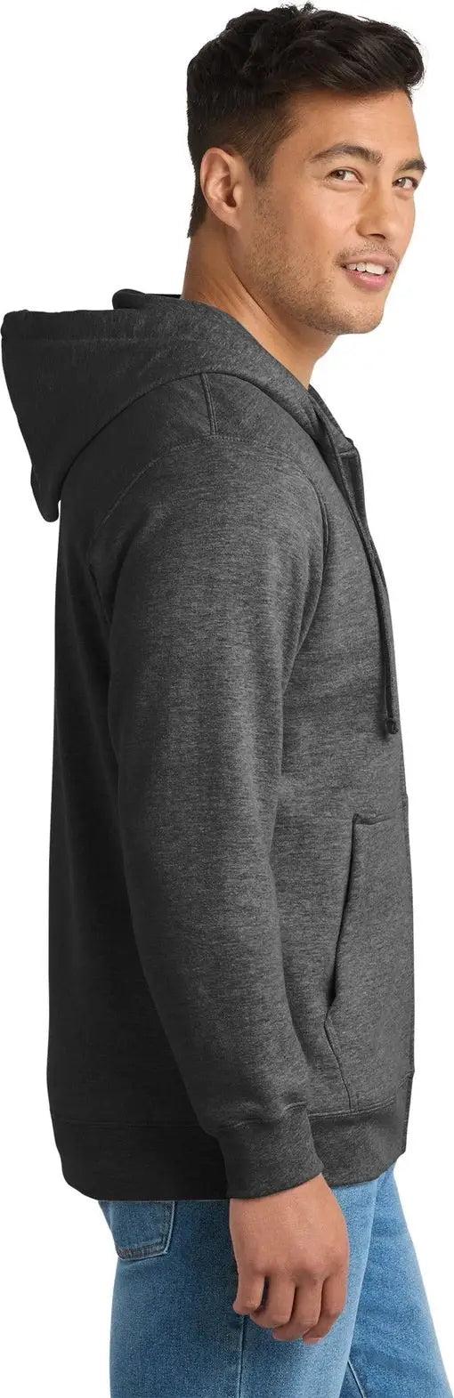 Port & Company Pc850zh co Fan Favorite Fleece Full-zip Hooded Sweatshirt - Dark Heather Gray