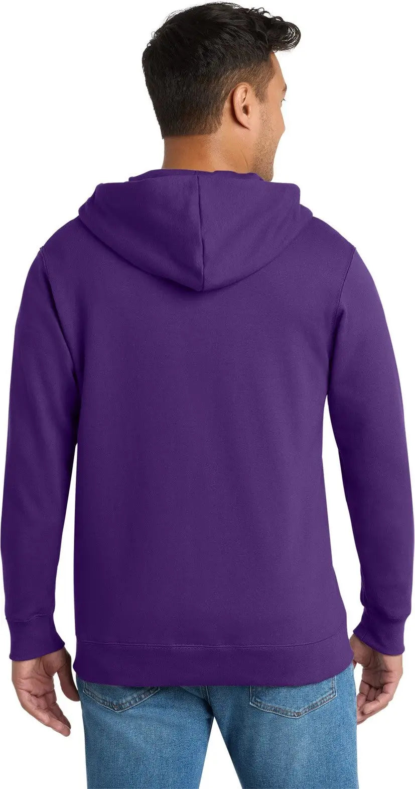Port & Company Pc850zh co Fan Favorite Fleece Full-zip Hooded Sweatshirt - Team Purple