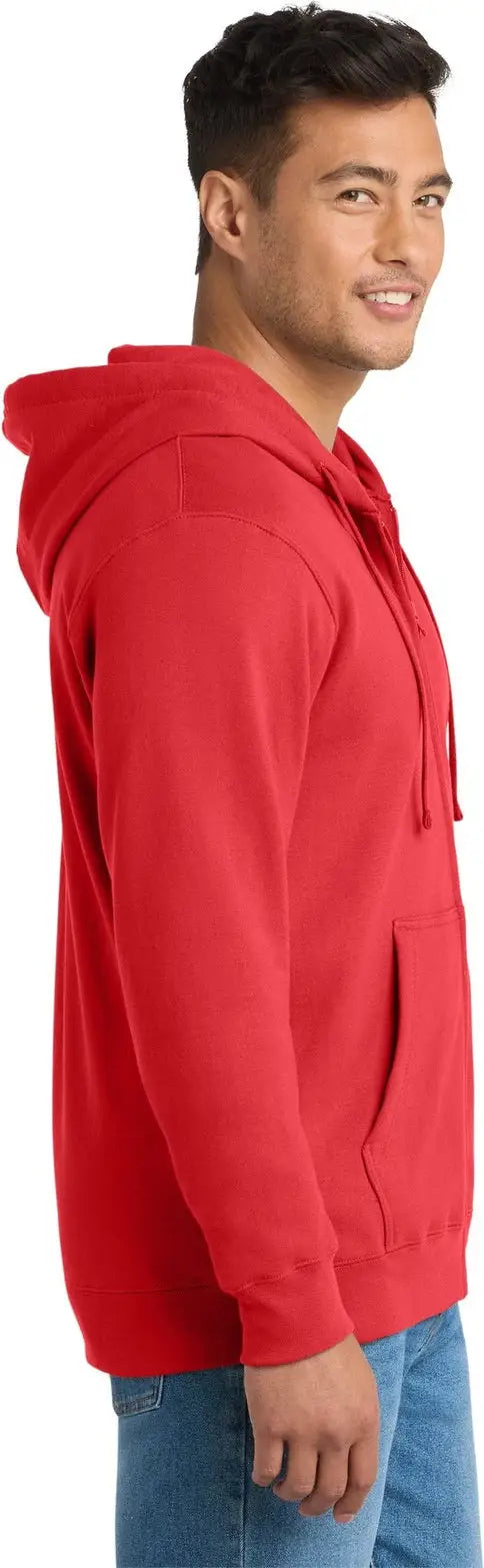 Port & Company Pc850zh co Fan Favorite Fleece Full-zip Hooded Sweatshirt - Bright Red