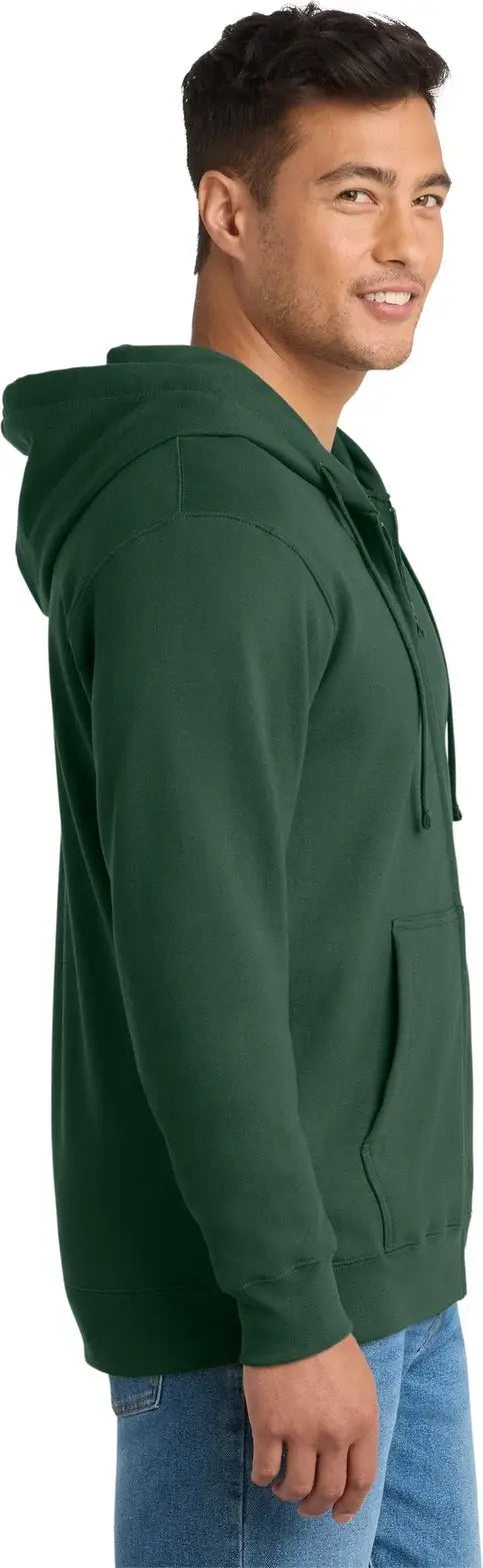 Port & Company Pc850zh co Fan Favorite Fleece Full-zip Hooded Sweatshirt - Forest Green