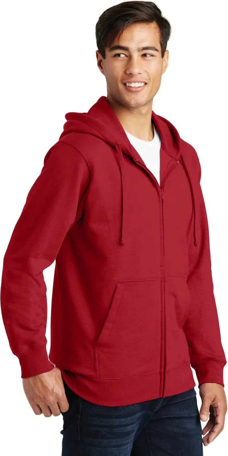 Port & Company Pc850zh co Fan Favorite Fleece Full-zip Hooded Sweatshirt - Team Cardinal