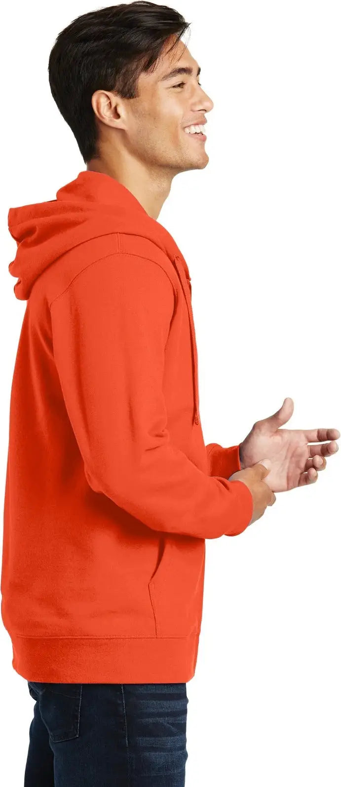 Port & Company Pc850zh co Fan Favorite Fleece Full-zip Hooded Sweatshirt - Orange