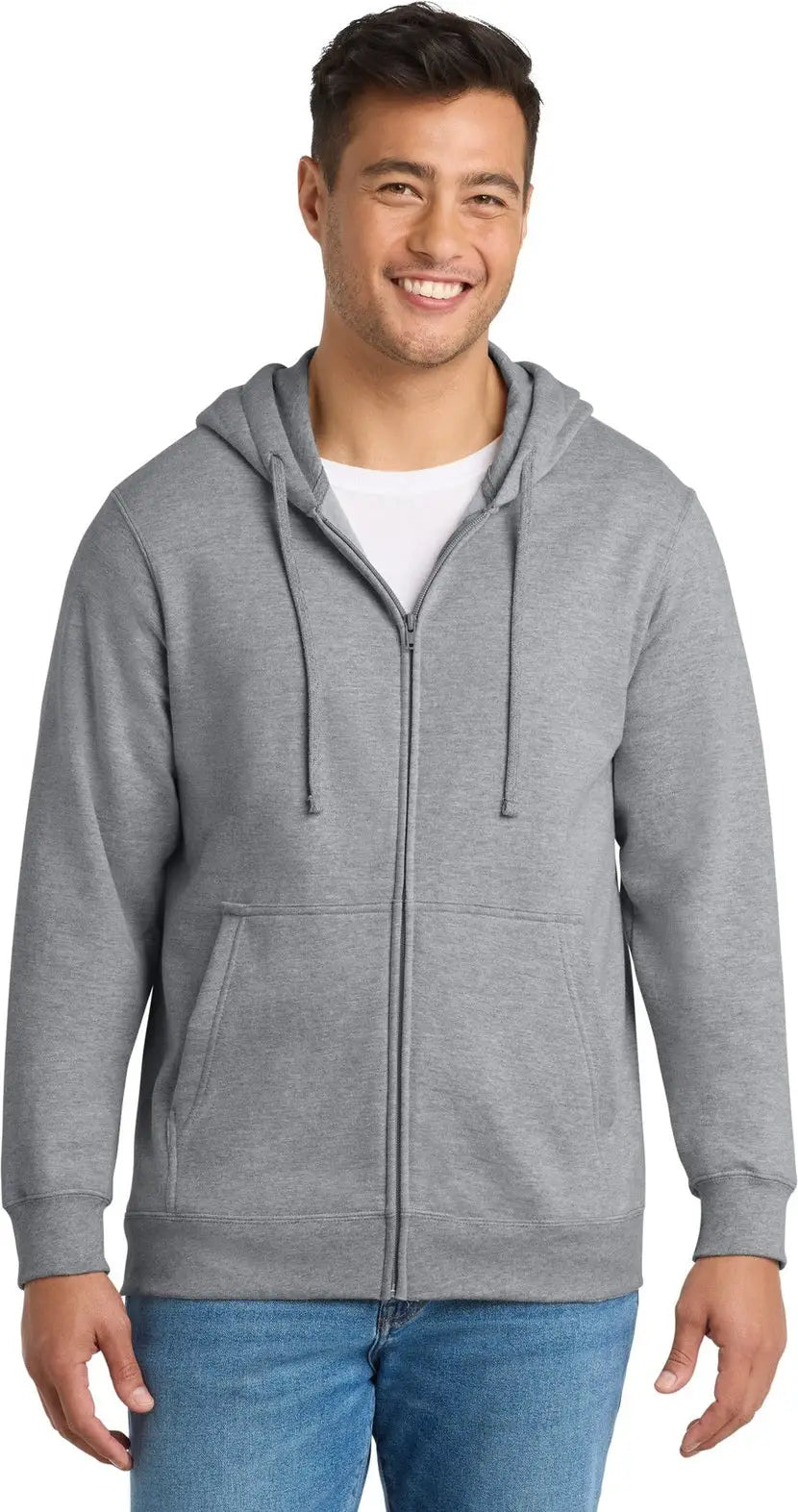Port & Company Pc850zh co Fan Favorite Fleece Full-zip Hooded Sweatshirt - Athletic Heather
