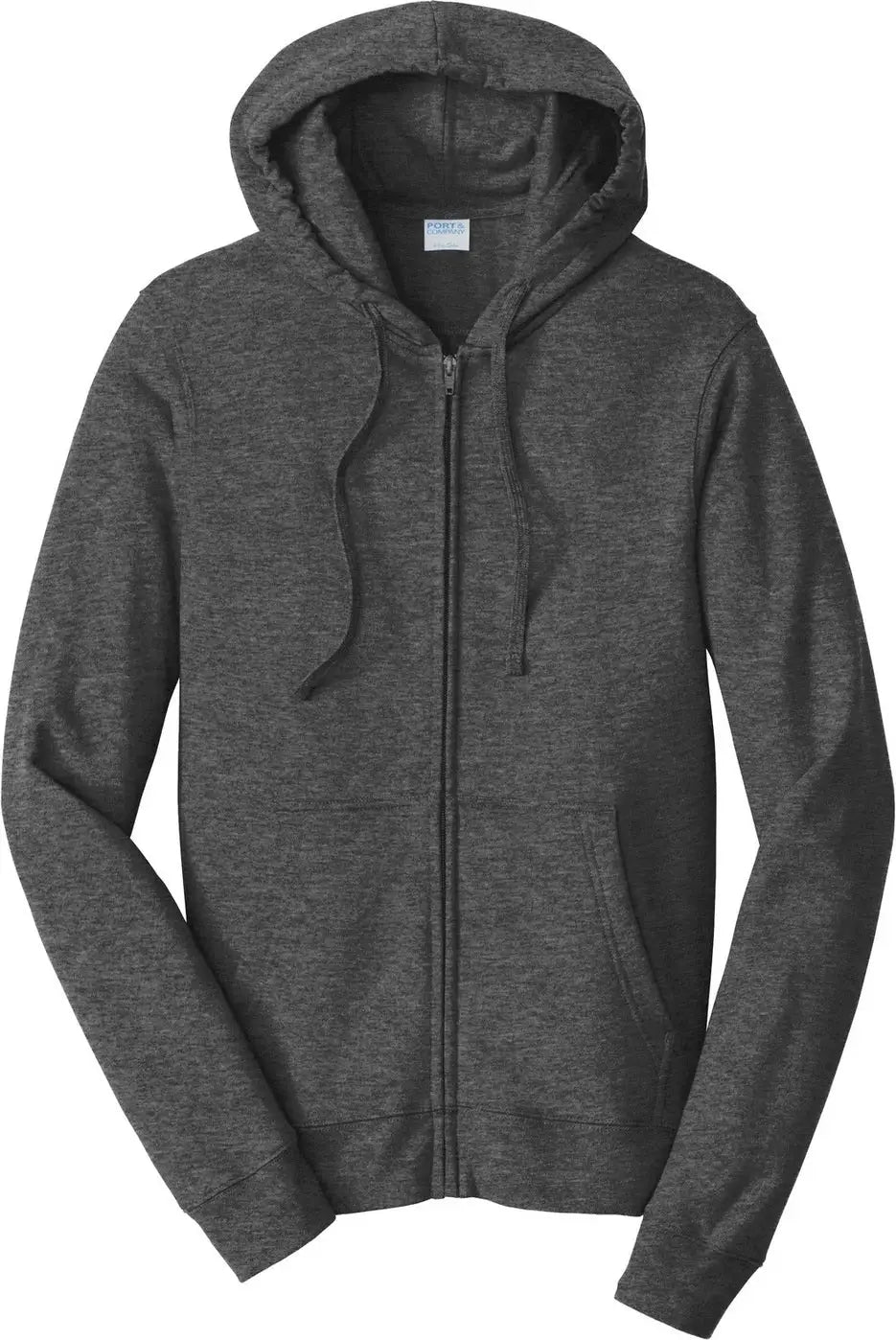 Port & Company Pc850zh co Fan Favorite Fleece Full-zip Hooded Sweatshirt - Dark Heather Gray
