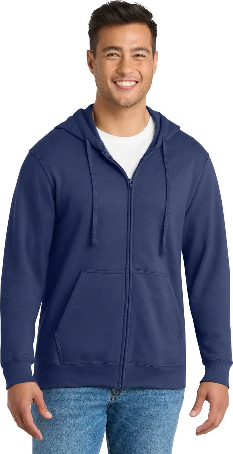 Port & Company Pc850zh co Fan Favorite Fleece Full-zip Hooded Sweatshirt - Team Navy