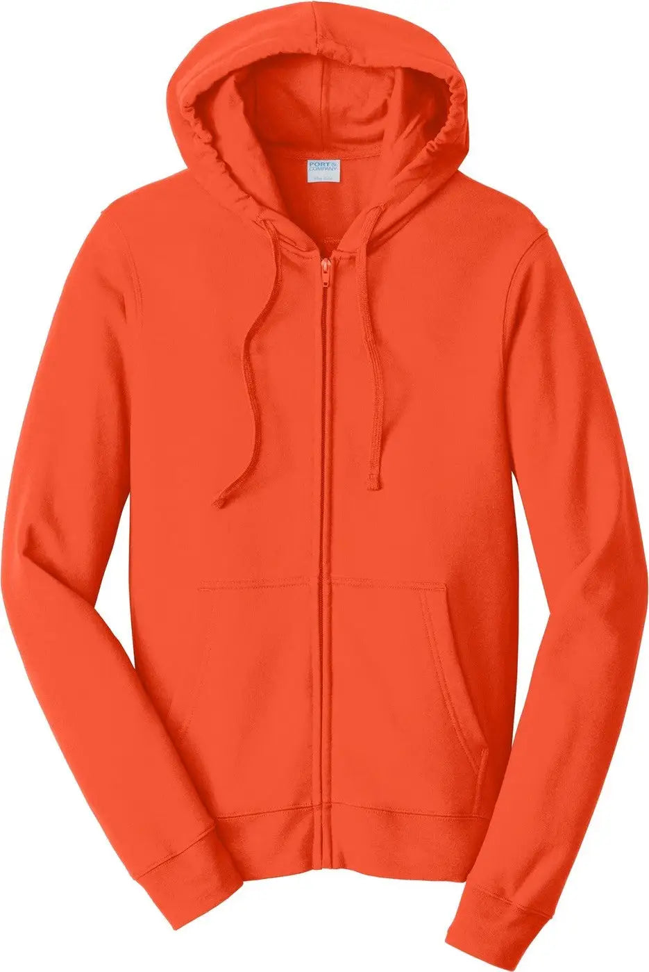 Port & Company Pc850zh co Fan Favorite Fleece Full-zip Hooded Sweatshirt - Orange