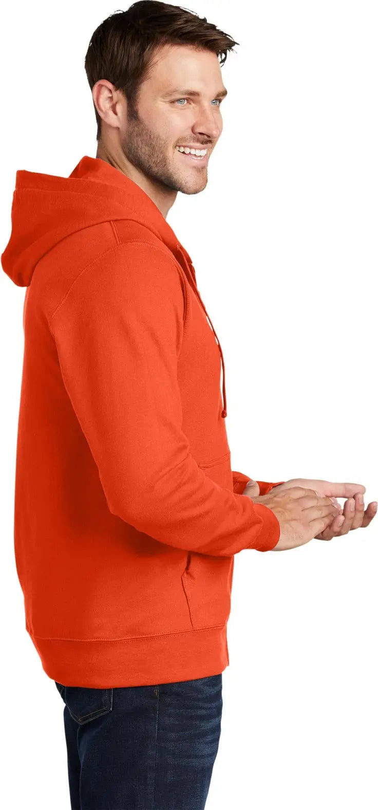 Port & Company Pc850zh co Fan Favorite Fleece Full-zip Hooded Sweatshirt - Orange