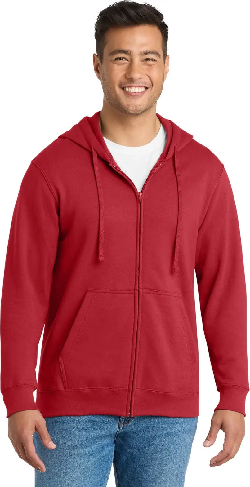 Port & Company Pc850zh co Fan Favorite Fleece Full-zip Hooded Sweatshirt - Team Cardinal