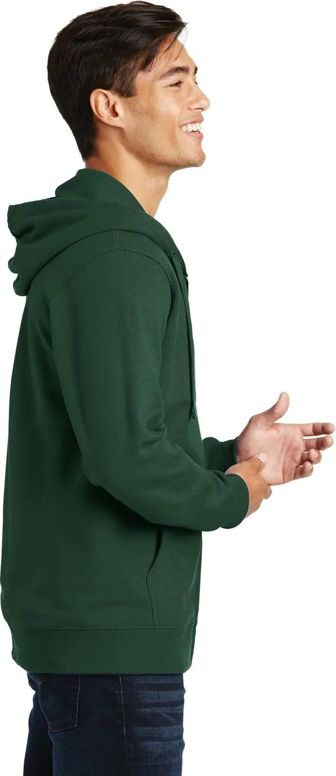 Port & Company Pc850zh co Fan Favorite Fleece Full-zip Hooded Sweatshirt - Forest Green