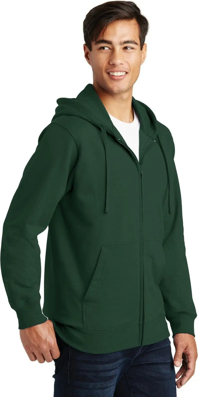 Port & Company Pc850zh co Fan Favorite Fleece Full-zip Hooded Sweatshirt - Forest Green