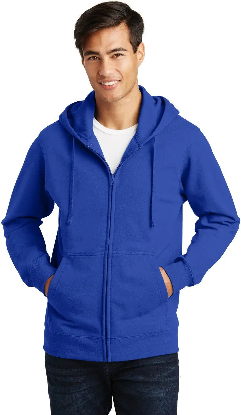 Port & Company Pc850zh co Fan Favorite Fleece Full-zip Hooded Sweatshirt - True Royal - Adult Xs