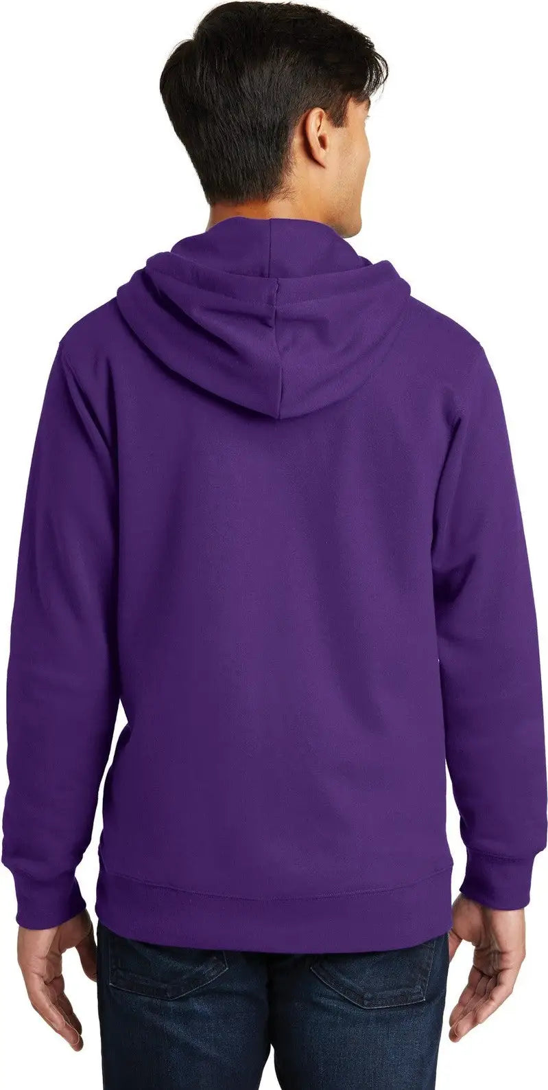Port & Company Pc850zh co Fan Favorite Fleece Full-zip Hooded Sweatshirt - Team Purple