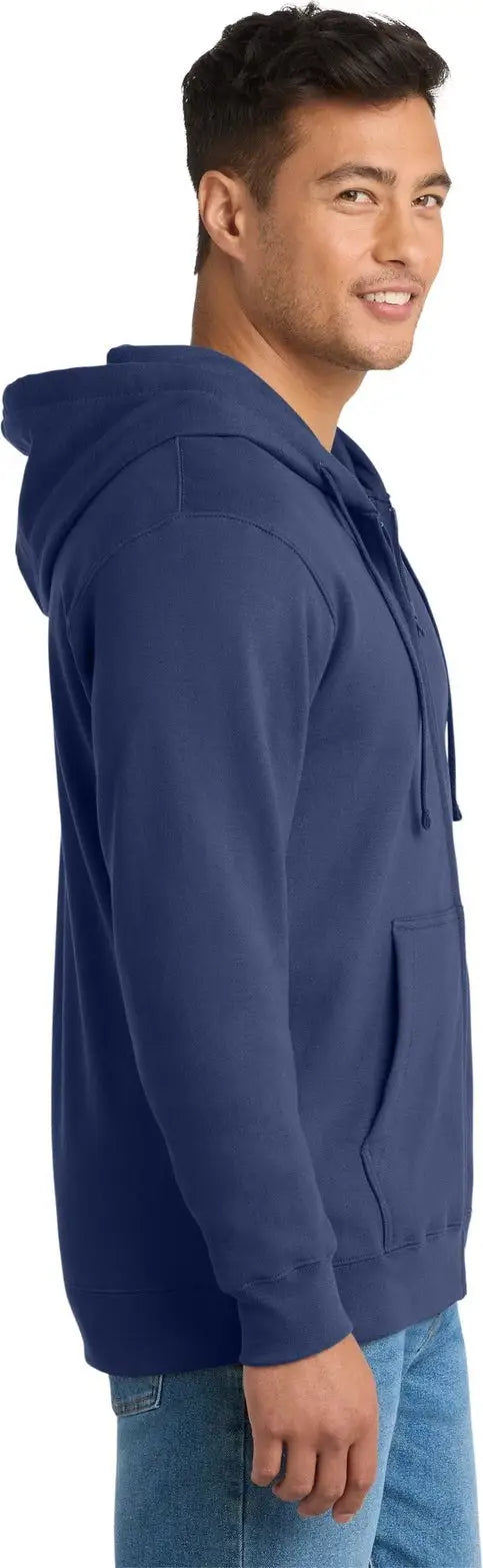 Port & Company Pc850zh co Fan Favorite Fleece Full-zip Hooded Sweatshirt - Team Navy