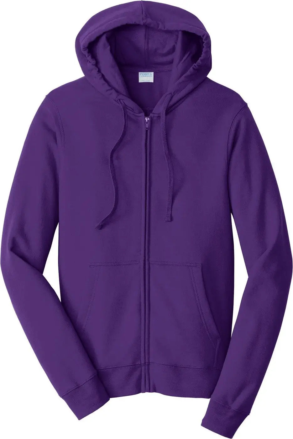 Port & Company Pc850zh co Fan Favorite Fleece Full-zip Hooded Sweatshirt - Team Purple