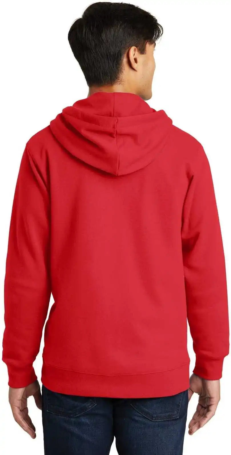 Port &amp; Company Pc850zh Fan Favorite Fleece Full Zip Hooded Sweatshirt Bright Red