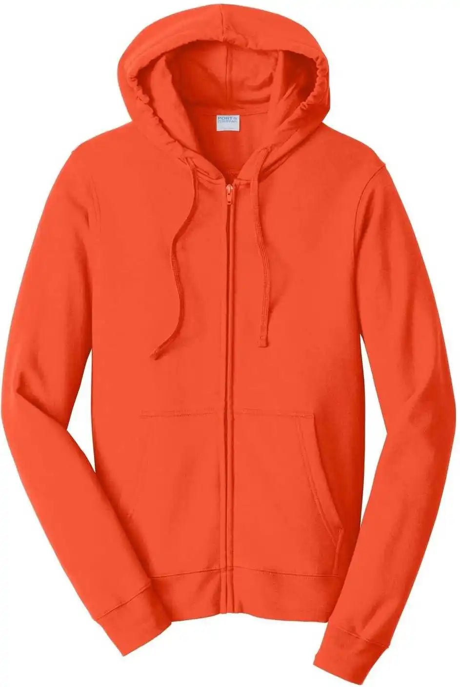 Port &amp; Company Pc850zh Fan Favorite Fleece Full-zip Hooded Sweatshirt - Orange