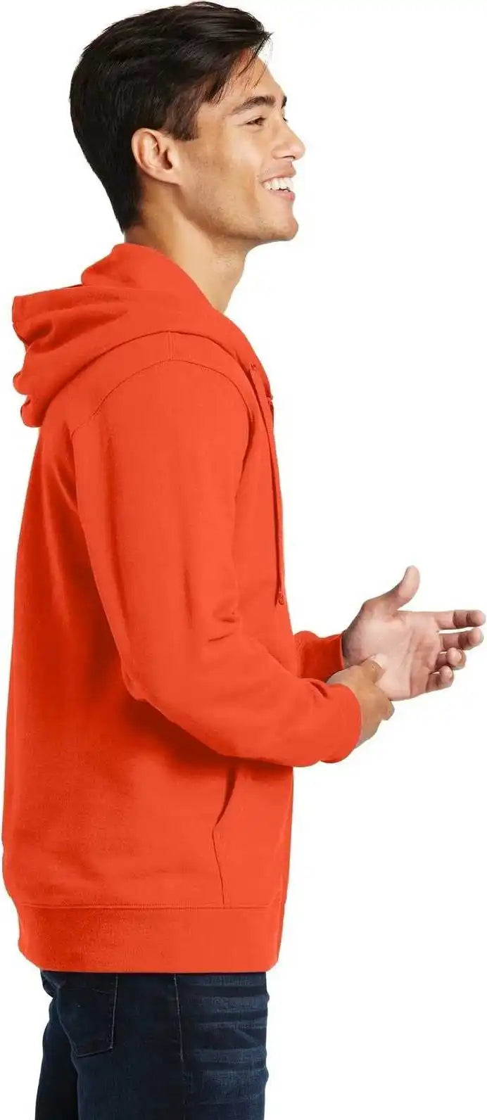 Port &amp; Company Pc850zh Fan Favorite Fleece Full-zip Hooded Sweatshirt - Orange