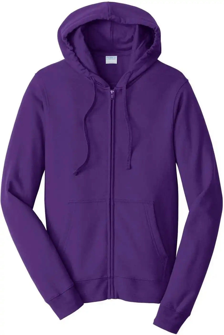 Port &amp; Company Pc850zh Fan Favorite Fleece Full-zip Hooded Sweatshirt - Team Purple