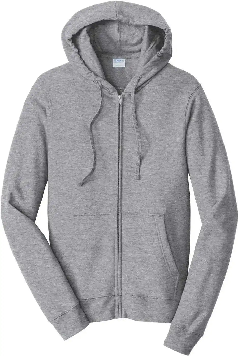 Port &amp; Company Pc850zh Fan Favorite Fleece Full Zip Hooded Sweatshirt Athletic Heather