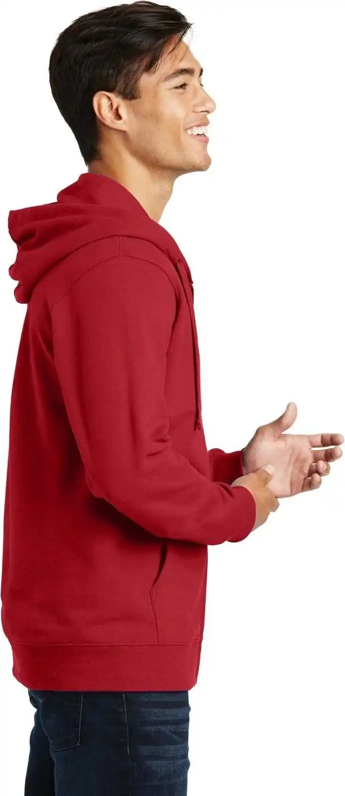 Port &amp; Company Pc850zh Fan Favorite Fleece Full Zip Hooded Sweatshirt Team Cardinal