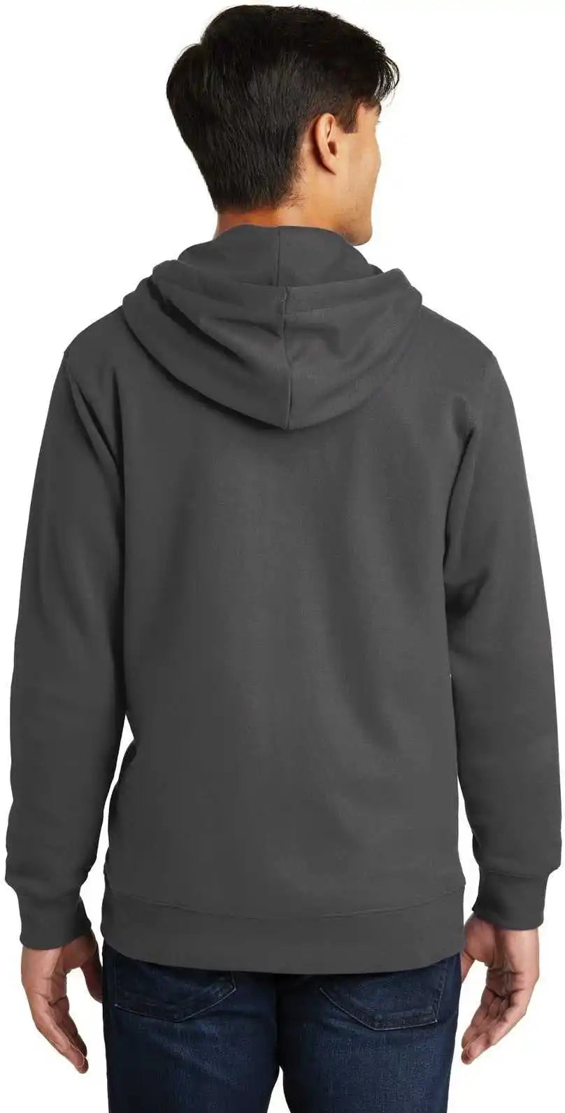 Port &amp; Company Pc850zh Fan Favorite Fleece Full Zip Hooded Sweatshirt Charcoal
