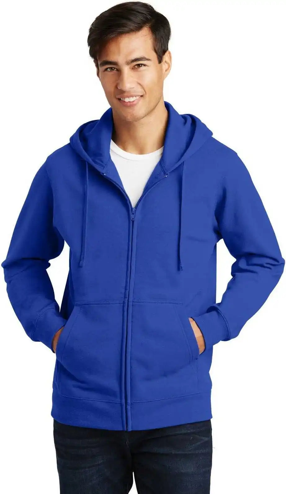 Port & Company Pc850zh Fan Favorite Fleece Full Zip Hooded Sweatshirt True Royal