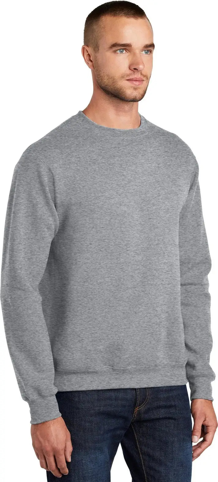 Port & Company Pc90 co Essential Fleece Crewneck Sweatshirt - Athletic Heather