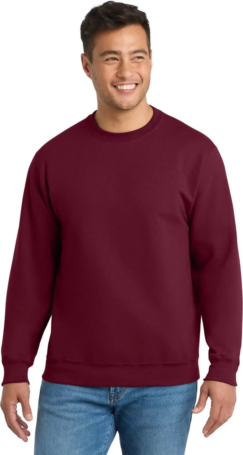 Port & Company Pc90 co Essential Fleece Crewneck Sweatshirt - Cardinal - Adult s