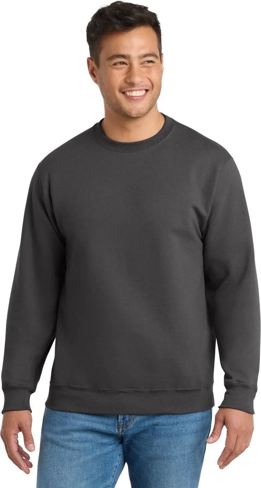 Port & Company Pc90 co Essential Fleece Crewneck Sweatshirt - Charcoal - Adult s
