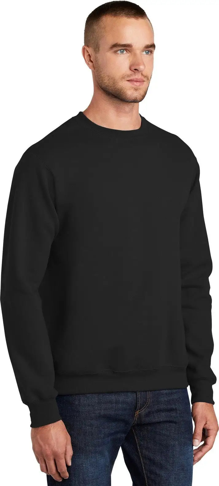 Port & Company Pc90 co Essential Fleece Crewneck Sweatshirt - Jet Black