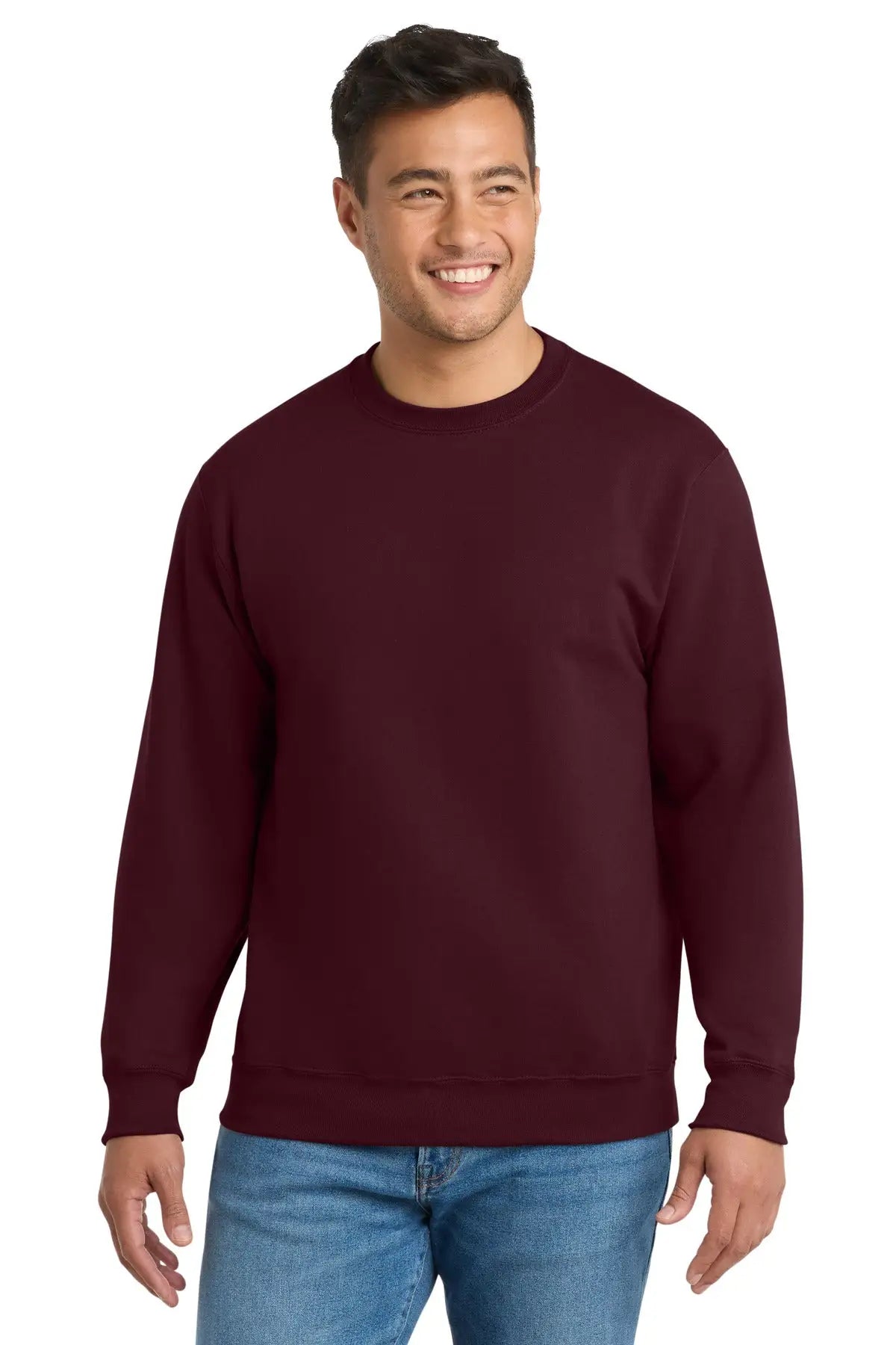 Port & Company Pc90 co Essential Fleece Crewneck Sweatshirt - Maroon - Adult s