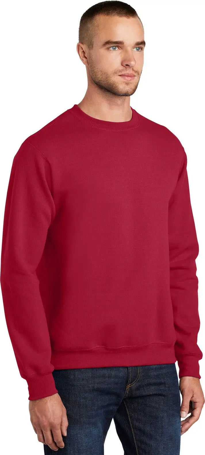 Port & Company Pc90 co Essential Fleece Crewneck Sweatshirt - Red