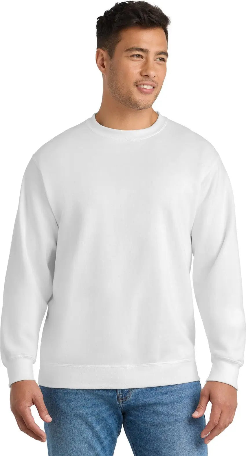 Port & Company Pc90 co Essential Fleece Crewneck Sweatshirt - White - Adult s