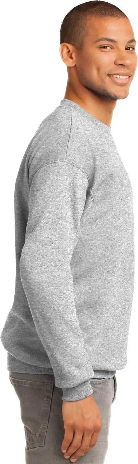 Port &amp; Company Pc90 Essential Fleece Crewneck Sweatshirt Ash